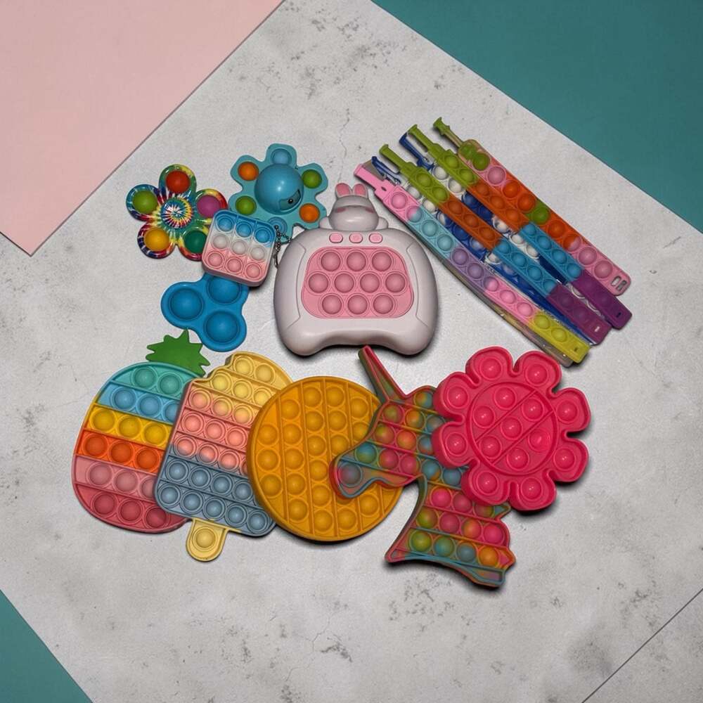 Assorted Pop It Fidget Sensory Toys Lot of 13 Pieces